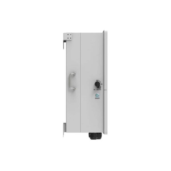 Side view of Deye SUN-12/14/16K-SG01LP1-EU Hybrid Inverter – Sleek and Compact Design