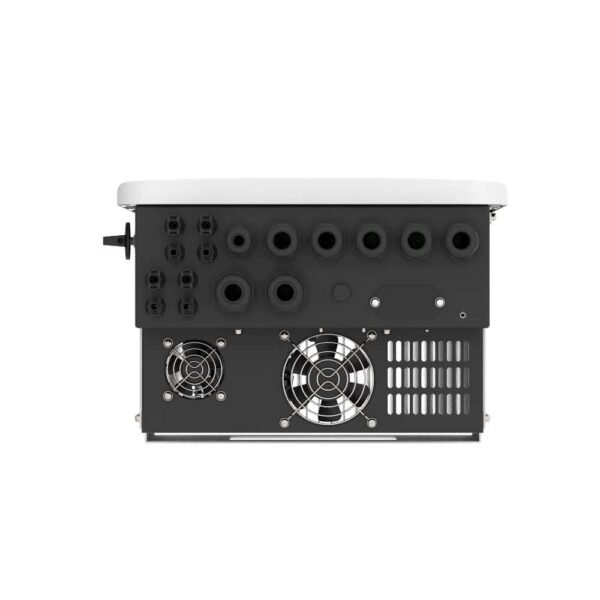 Back panel of Deye Hybrid Inverter SM2 with battery and grid connection ports